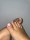 pink nail polish feet